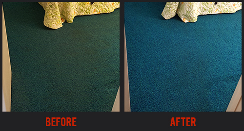 Before and After Carpet Cleaning