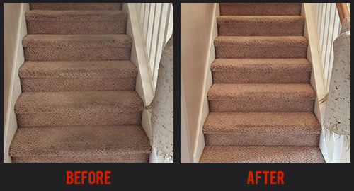 Before and After Carpet Cleaning